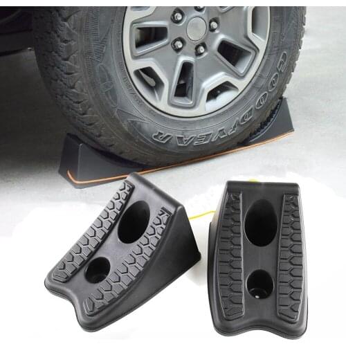 1Pair Heavy Duty Wheel Chocks For SUV 4X4 ATV Jeep Caravan Car Wheel Stoppers Tire Chocks RV Trailer ATV Truck Tire Wheel Blocks