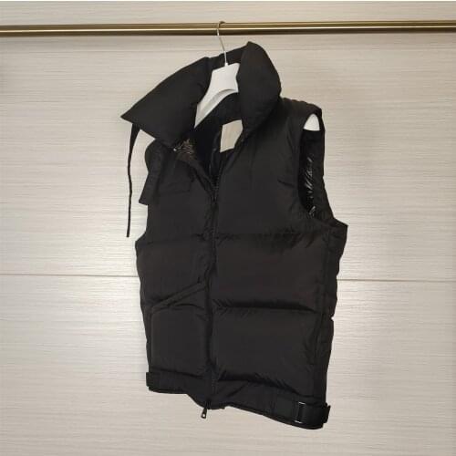 2012 Autumn Winter Unisex Filled with white duck Down vest 1:1 stand-up collar casual man Down vest woman Single side pocket