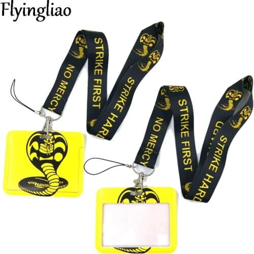 Snake Cobra Kai Credit Card ID Holder Bag Student Women Travel Bank Bus Business Card Cover Badge Accessories Gifts