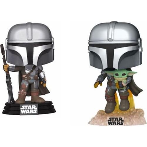 Star wars Mandalorian with guns # 345 Fizz 402# Model Vinyl Action FiguresToys for Kids Birthday Gift