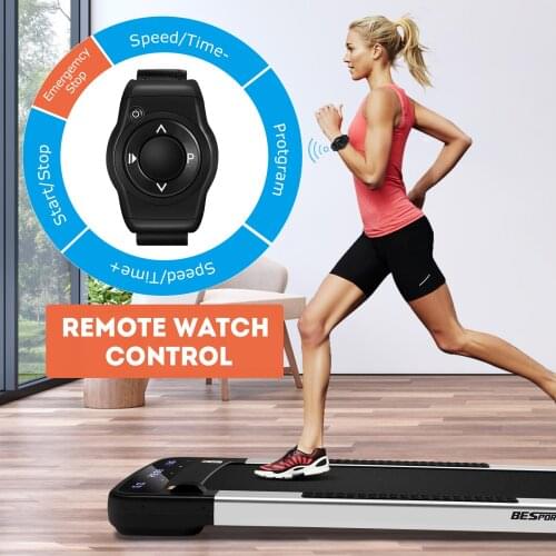 1.5HP Under Desk Treadmill Walking Pad Flat Slim Treadmill Remote Controller Running Machine With Smooth Moving Wheels 2021