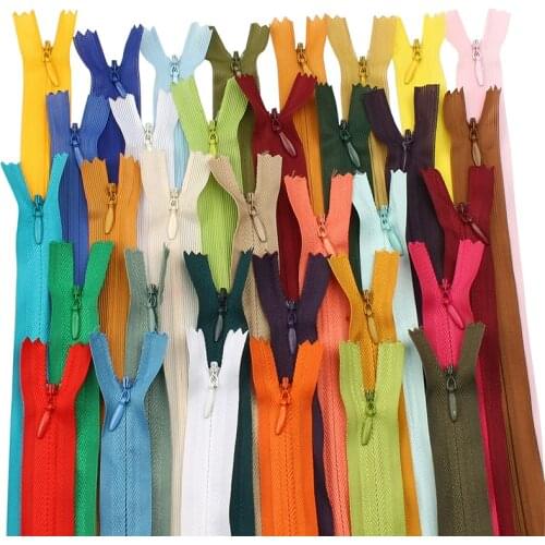 10Pcs 28cm 35cm 40cm 45cm 50cm 55cm 60cm long 3# Invisible Zippers Nylon Coil Zipper For DIY Sewing Clothes Garment Accessories