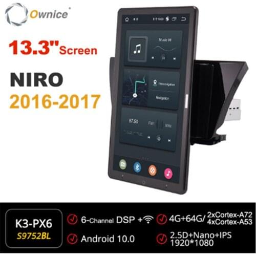 1920*1080 Ownice Android 10.0 For Kia NIRO 2015 2016 2017 Car Radio Auto Multimedia Video Audio head Unit 13.3" IPS Rotatable