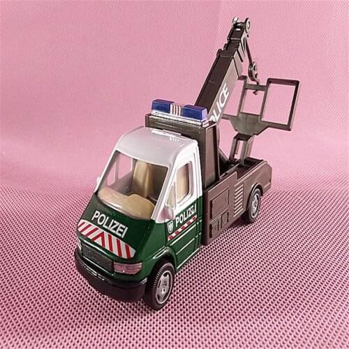 2pcs/lot Architecture Model Metal Police Car For 1/64 Building Kits Toy