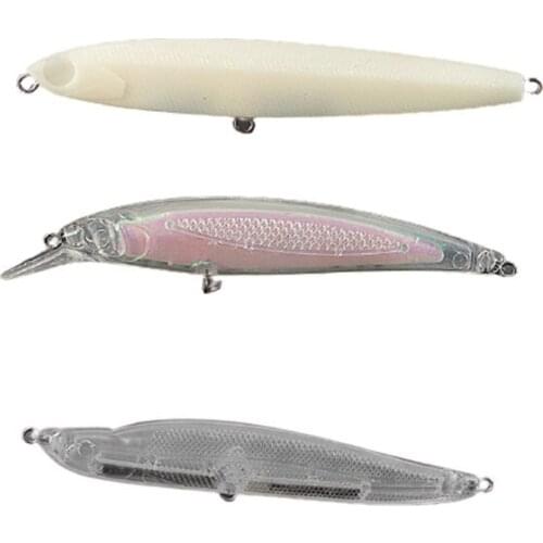 20pcs Blank Nude Baits Diy Crank Pencil Minnow Bait Unpainted Lure Bodies Fishing Bait