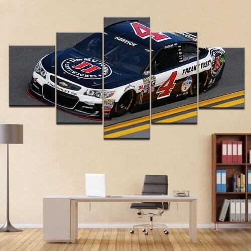 5 Panel/piece HD Print A race car in road modern wall posters Canvas Art Painting For home living room decoration