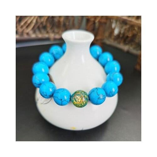 Seven Pulse Wheel Natural Crystal Stone Orgonite chakela Bracelet Meditatio Turquoise Tiger Eye Yoga Woven Bracelet for Woman