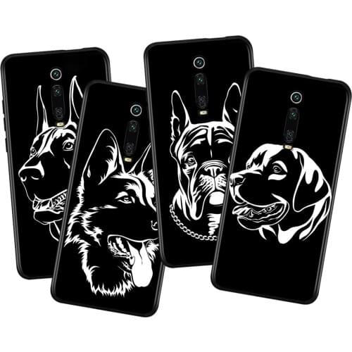 Cute Pitbull Dog Art For Xiaomi Redmi 9i 9T 9A 9C 9 8A 8 GO 7 7A S2 Y2 6 6A 5 5A 4X Prime Pro Plus Black Phone Case