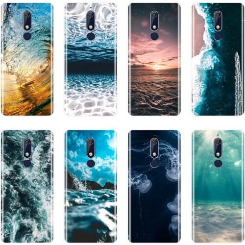 Back Cover For Nokia 2.1 3.1 5.1 6.1 7.1 Soft Silicone Wave Ocean Beach Sea Case For Nokia 2.1 3.1 5.1 6.1 7.1 Plus Phone Case
