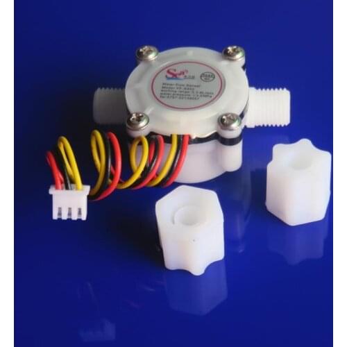 2PCS Water Flow Sensor Switch Meter Counter Indicator Hall Flowmeter 0.3-6L/min G1/4 Electrolysis Smart Toilet Seat