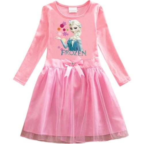 Disney Frozen Girls Children Clothes Anna Elsa Dress Girl Baby Elsa Dresses For Girls Kids Princess Infantis 2-8 years old