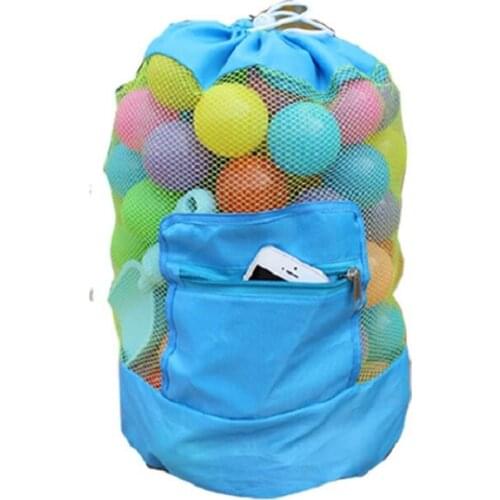 Children backpack toys organizer beach bag kids can fold the collection shell bag storage bag transparent bag