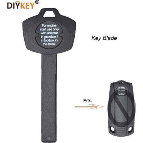 KEYECU Plastic Emergency Valet Wallet Spare Key ID44 PCF7935 Transponder Chip for BMW E90 E92 E93 E60 X5 X6 2006-2012