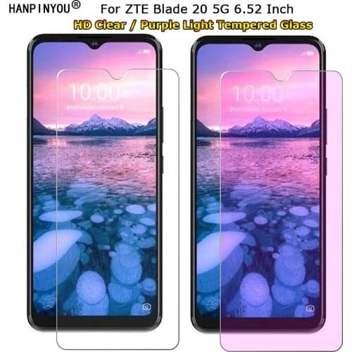 For ZTE Blade 20 5G (Not 4G) 6.52" Clear / Anti blue Purple Light Ray Eye Care Tempered Glass 9H Screen Protector Film