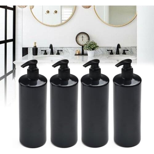4x Refillable 500ml Empty Lotion Pump Bottles For Gel Soap Dispenser Shampoo For Storing Shampoo,hair Conditioner Dish Soap Etc