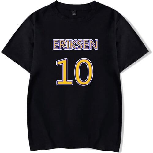 High quality Denmark Eriksen T-shirt No. 10 Jersey Print Clothes Christian Eriksen Streetwear Tees Classic Men/women Pullovers