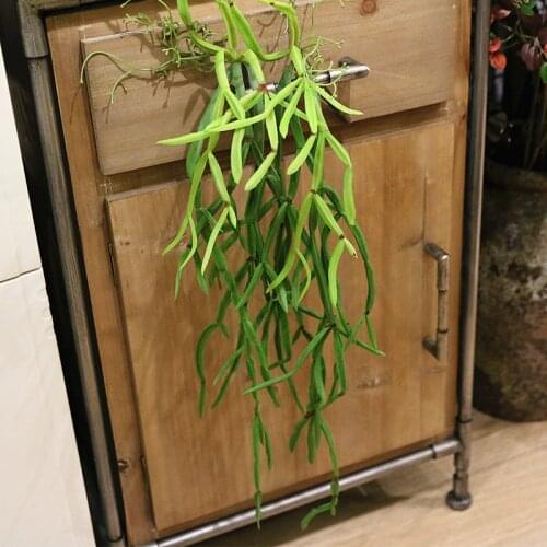 Artificial plastic greenery plant wall hanging bamboo succulent vines plants home shop decoration