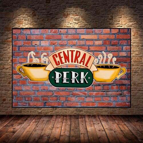 Central Perk Cafe Canvas Painting Friends TV Show Posters and Prints Scandinavian Wall Art Canvas Picture for Home Decor Cuadros