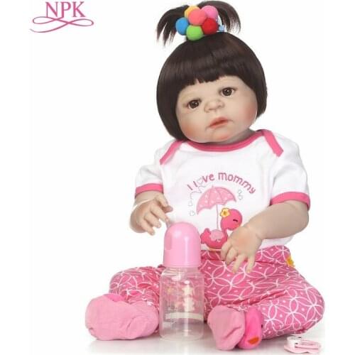 NPK reborn doll with soft real gentle touch full body silicoen dolls silicone vinyl bebe new born real reborn baby