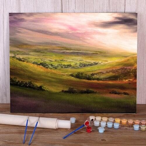 Natural Scenery Der Paint By Numbers Package Acrylic Paints 50*70 Oil Painting Loft Wall Picture Adults Drawing
