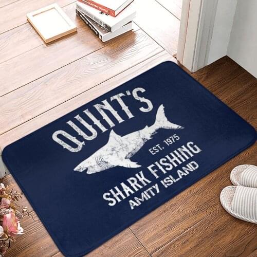Quints Shark Fishing Amity Island 1975 Doormat Carpet Mat Polyester Anti-slip Floor Decor Bath Bathroom Kitchen Bedroom 40x60