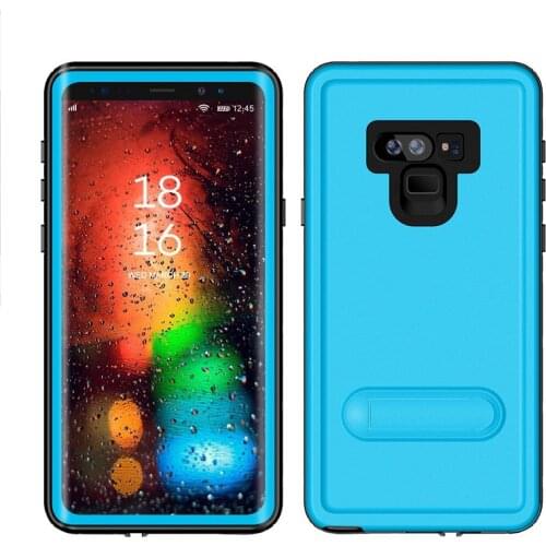 For Samsung Note9 Note10 Plus Solid Color Waterproof Phone Cover Shockproof Swimming Protective Case With Holder Accessories