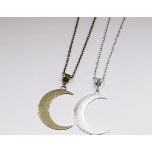 Crescent Moon necklace mystic gothic jewelry Lunar witch celtic Pagan Wiccan luna Moon phase witchy Goddess Fashion woman gift