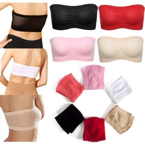 Supportive Bandeau Bra Womens Angel Seamless Underwire Wireless Padded Strapless Bra Female Boob Tube Top Bandeau Bra Underwear
