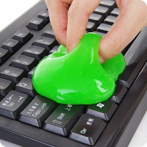 2pcs! Professional computer Keyboard Cleaner Magic Dust Mud Multicolor Car Exhaust port microfiber dust tools mud gel