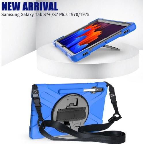 Shockproof Rotating Straps Tablet Capa Cover For Samsung Galaxy Tab S7 11" T870 & S7 Plus (s7+) 12.4 inch SM-T970 2020 Case