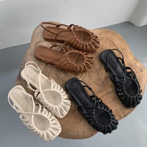 Women Slippers Fashion Flat Heel Slides Ladies Weave Female Flip Flops Sandals Summers Outdoor Flats Sandals Shoes 2021 Slides