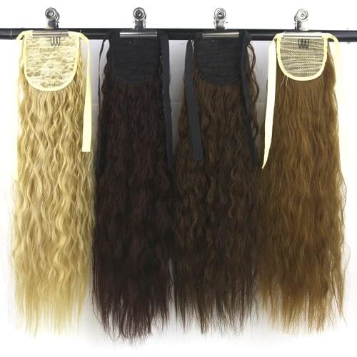 Soowee High Temperature Fiber Synthetic Afro Kinky Hair Pony Tail Hairpieces Drawstring Ponytails Hair Extension
