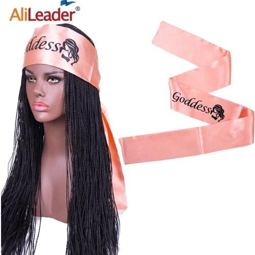Alileader Super Satin Edge Scarf For Wigs Custom Logo Satin Edge Scarf For Lace Frontal Wig Soft Edge Laying Scarf Headband
