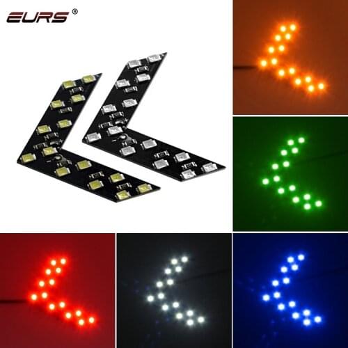 2pcs Car LED Rear View Mirror Arrow Panel Light Mirror Indicator Turn Signal Bulb Car LED Rearview mirror light Styling 12V