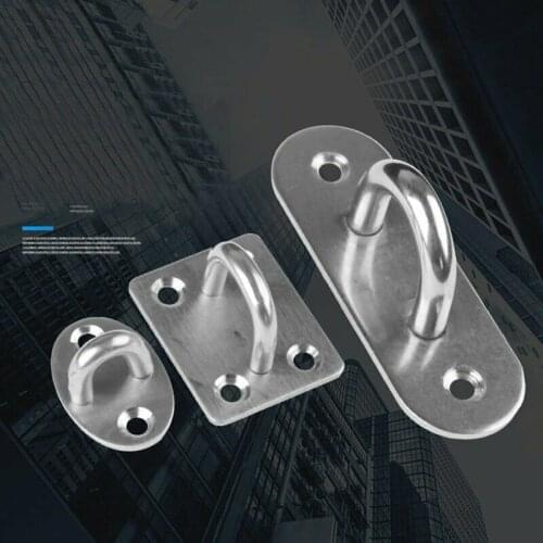 Stainless Steel U-shaped Hook Base Ceiling Fans Hammocks Rings Fixed Hook S M L