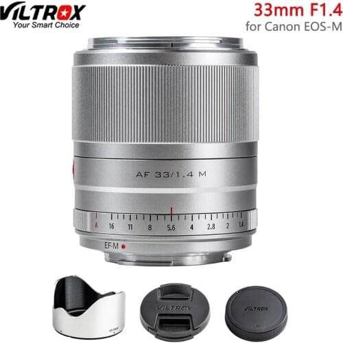 Viltrox 33mm f1.4 STM EF-M mount Auto focus APS-C Prime Lens for Canon EOS M Cameras M5 M6 Mark II M100 M50 M200 M3 M10 M6