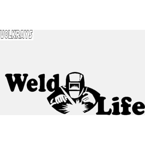 Volkrays Fashion Car Sticker Weld Life Accessories Reflective Waterproof Cover Scratches Vinyl Decal Black/Silver/white,4cm*16cm