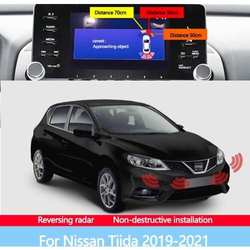 Built-in Installation Front Rear Radar Sound Alarms For Car Reversing Images Suitable For Nissan Tiida 2019-2021
