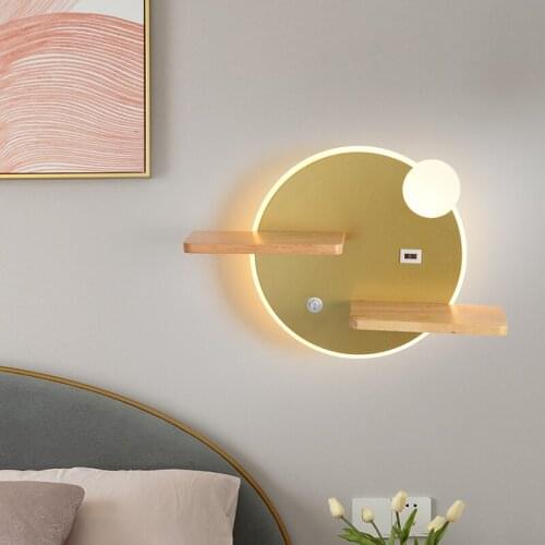 Surface Mounted Iron LED Wall Lights For Bedside Kitchen Corridor Stairway Bedroom Villa Indoor home lamps For 3-5 Square Meter