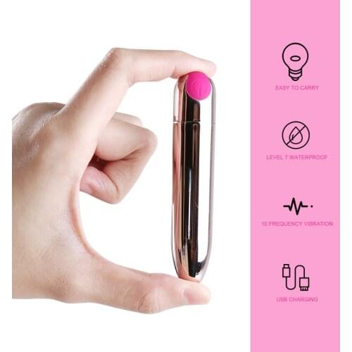 10 Speed Strong Vibration Clit G-spot Massage Mini Bullet Vibrator USB Rechargeable Female Masturbation Adult Sex Toys for Women