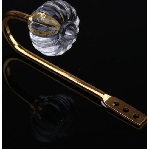 2Pcs Metal Crystal Closet Drawer Handles Hanger Wall Hook Buckle Rustic Curtain Clip Artificial Organizer Wall Hooks Holder