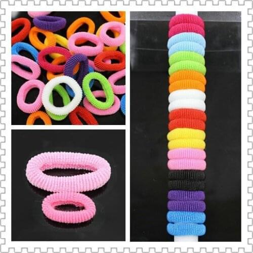 80pcs/lot 30mm Colorful Child Kids Quality Hair Holders Cute Rubber Bands Hair Elastics Accessories Girl Baby Charms Tie Gum