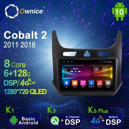 6G+128G Ownice Android 10.0 Car Radio GPS for Chevrolet Cobalt 2 2011 2018 Navi Setreo System 4G LTE DSP SPDIF BT 5.0 1280*720