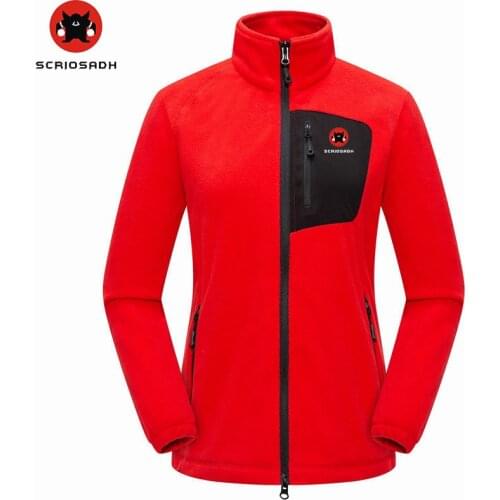 SCRIOSADH Brand Outdoor Sports Winter Fleece Warm Skiing Jacket Women Windproof Hiking Camping Jacket Outdoor Women Jacket