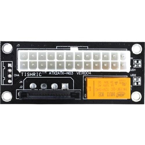 Black Dual PSU Power Supply Sync Adapter Add2psu ATX 24Pin To 4pin Molex Synchronous Connector Riser Cable Miner Mining