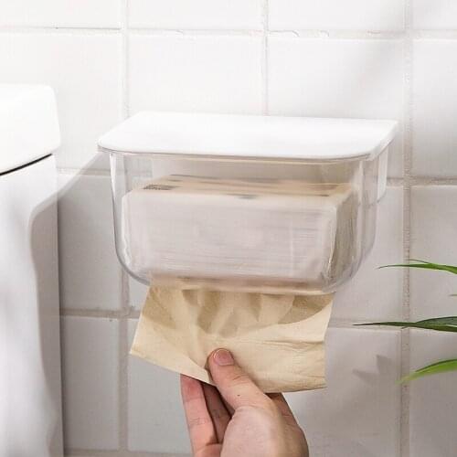 Tissue Box Holder Wall Mounted Napkin Paper Boxes Paper Towel Dispenser For Home Kitchen Living Room No Punching
