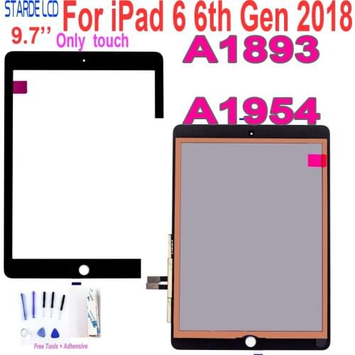 For iPad 6 6th Gen 2018 A1893 A1954 Touch Screen Digitizer Panel For ipad Pro 9.7 2018 A1893 A1954 Touch WIth Home Button