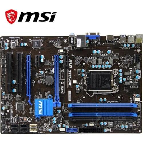 For MSI Z77A-G41 Computer USB3.0 SATA III Motherboard LGA 1155 DDR3 For Intel Z77 Z77M Desktop Mainboard Used