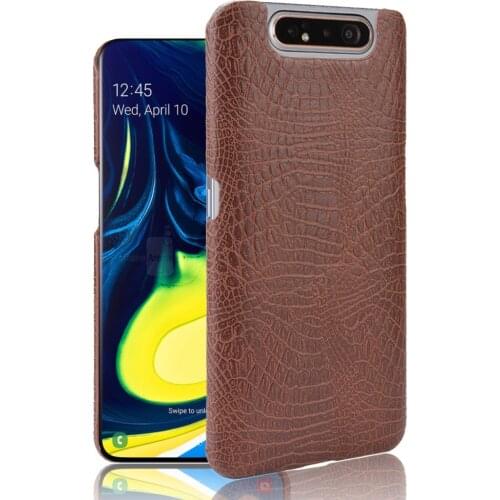 For Samsung Galaxy A80 SM-A805F/DS A90 Case Retro Crocodile PU Leather Skin Hard Cover For Samsung Galaxy A80/A90 Phone Bag Case