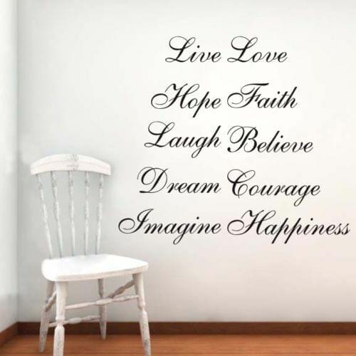 Home Decoration Removable Quote Word Decal Vinyl Wall Stickers Art Home Room Decor Mural DIY